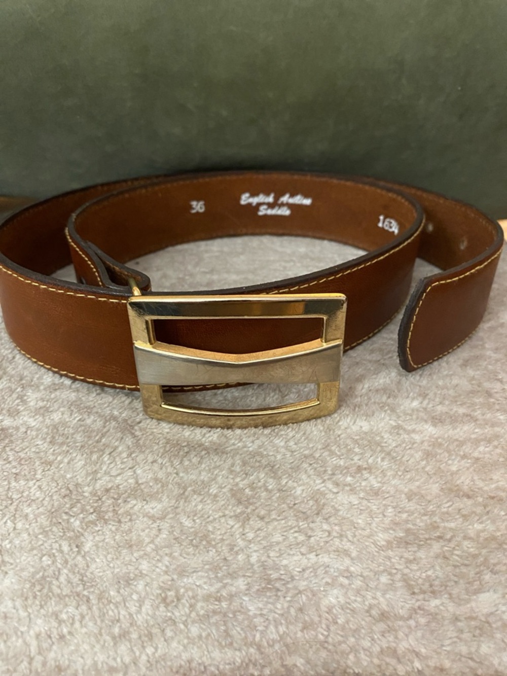 Leather Belt, English Saddle size 36 Women’s equestrian inspired